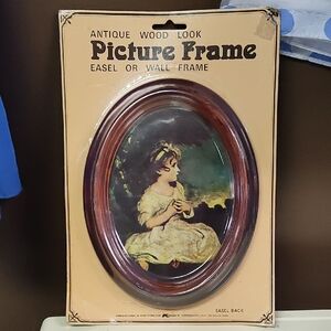 Antique Wood Look Picture Frame - Purple
